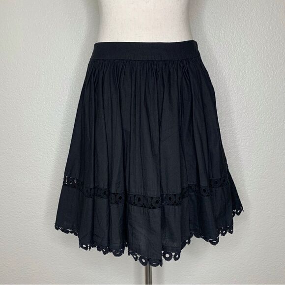 Forever 21 Vintage Black Crochet A-Line Skirt, Sz Small - Picture 1 of 11